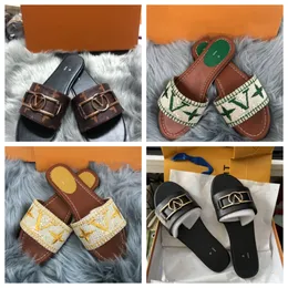 Louies VUTTION SANDAL Luxury Designer Slifori Donne Sandalo Nuovo Fashion Italia HighValue Brands Sandals Flipflitte piatte all'aperto Retro Knitt Luis Viton Lvse Shoe 9t1e