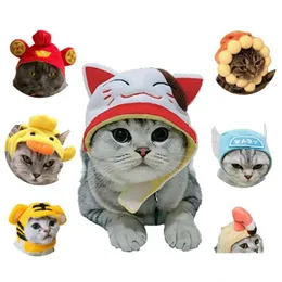 Cat Costumes Dog Cat Costumes Adjustable Cute Cosplay Cartoon Animals Shapes Hat Chat Accessoires Costume Decoration For Halloween Dro Dhnue