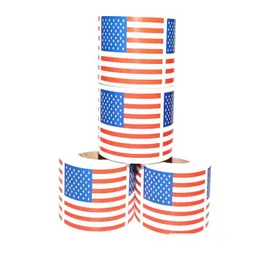 Other Decorative Stickers American Flag 250Pcs/Roll Creativity Us Independence Day Creative Gift Sealing Sticker Gifts Wrap Dhgarden Dhee3