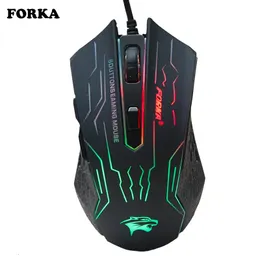 Mouse 3200 DPI Silent Click Mouse da gioco cablato USB Gamer Ergonomia 6 pulsanti Computer ottico per PC Mac Gioco portatile LOL Dota 2 231117