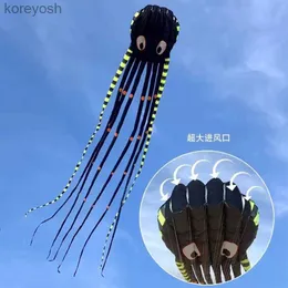 Kite Accessories Free Delivery of 8M 13 Color Solid Stereoscopic Big Octopus Soft Kite Inflatable Kite Tearproof and Easy To Fly Power KiteL231118