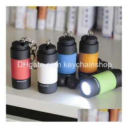Klasynie Smycze Moda 12 kolorów Przenośna mini latarka USB ładowna klęcznik LED LED Mała mocna lekka podróżna podróż E DH286