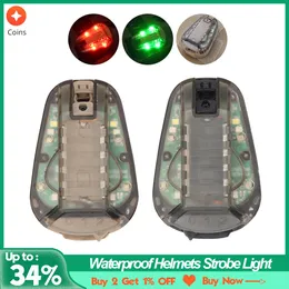 Skyddsvattentäta hjälmar Strobe Light Multipurpose Ladybird Lamp Tactics Survival Safety Flash för camping utomhusverktyg 230418