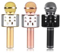 WS858 무선 마이크 Hifi SpeakerBluetooth 콘덴서 Magic Karaoke Microphone Phone Player Mic Speaker Record Music for Iphon7560939