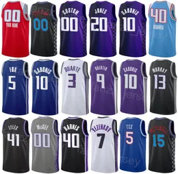 Printed Basketball City Keegan Murray Jersey 13 Harrison Barnes 40 Domantas Sabonis 10 Kevin Huerter 9 Davion Mitchell 15 DeAaron Fox 5 Association Team Man Woman