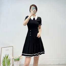 Casual Dresses Sandro Preppy Style Dress Pleated Knit Dress for Women