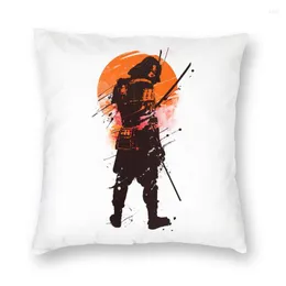 Almofado Último samurai tampa de guerreiro samurai 45x45 decoração de casa 3D Virtues japonesas Bushido Throw for Living Room