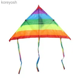 KITE Tillbehör Rainbow Kite Flying Toys For Children Kites Handle Line Outdoor Sports Drakes Professionella vindkrafts drakar med Kite String Kids Toyl231118