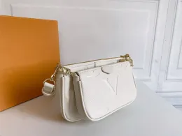 Bolsos de diseñador de cuero genuino para mujer, bolsos de mujer, combinación en relieve, moda de lujo, MULTI POCHETTE