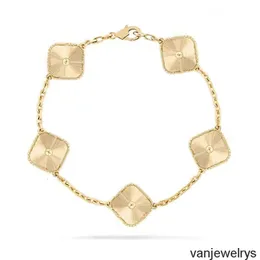 2024 nuovi braccialetti di design gioielli di trifoglio di lusso per le donne 4 / quadrifoglio Bacelet verde nero oro 18k conchiglia di agata madreperla regali