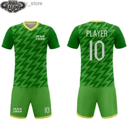 Collectable Green Football Jerseys Mens Sublimation Print Cusom Name Number Club Soccer Jersey Football Clothes Q231118