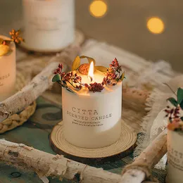Kokulu mum yaratıcı soya balmumu romantik aromaterapi mumlar süt mumları Noel düğün evi dekorasyon hediyesi Z0418