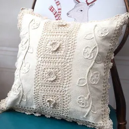 枕ファッションかぎ針編み枕カバー手作りの家の牧歌的な綿のカバーブティックシンプルなスタイル