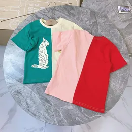 T-shirts Designer Children's Clothing Boys 'Summer Short Sleeve Top Cotton Bortable Girls' Round Neck T-shirt 230418