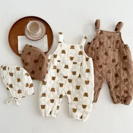 Rompers 3617c Baby Jumpsuit Autumn Winter acolchoado de algodão e veludo roupas de garoto