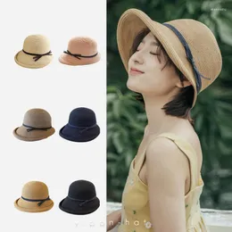 Sombreros de ala ancha 2023, sombrero protector solar para mujer, diseñador de verano, tejido de paja, a prueba de UV, sombrilla vacía, venta al por mayor