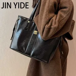 Shoulder Bags Jin YIde Large Zipper Totes Bags for Women 2023 Trend Fashion Design PU Leather Shoulder Side Bag Shopper Handbags Bolso Mujer