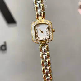 Vintage Antique Diamond Watch's Watch Najlepszy wybór dla bliskich 21 mm Mała tarcza Bardzo delikatna i trwałe wszechstronne i kobiece klasyczne kamienne zegarki kwarcowe