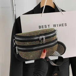 Shoulder Bags Trendy Designer Rhinestone Saddle Shoulder Crossbody for Women Handbags and Purses 2023 New Casual Messenger Bags High Quality