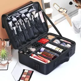 Sacos cosméticos casos oxford pano maquiagem saco grande capacidade com compartimentos para mulheres viagem caso cosmético 231118