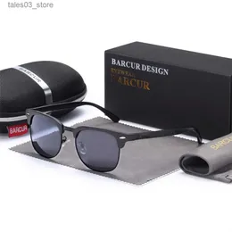 Okulary przeciwsłoneczne Barcur Męskie okulary przeciwsłoneczne Aluminium Polaryzowane męskie okulary słoneczne okulary