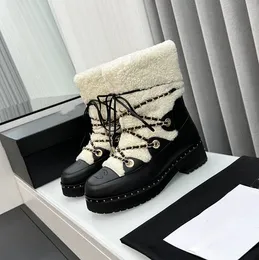 Luxury Design Boots Channel Fashion Damskie Dekoracja Dekoracja śniegu Knight Boots Martin Boots Casual Socks Boots