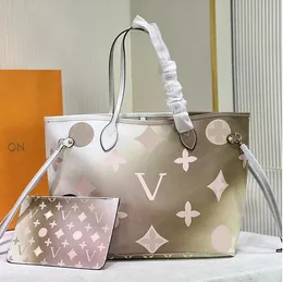 2023 Nowy styl designerski torba TOTE Bag Fashion NF Kolorowe torebki z portfelem z portfelem dla kobiet skórzana torba na ramię Crossbody Pakiet