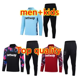 Football West Soccer Tracksuit Training Suit 22 23 24 Sportswear L. Paqueta West Scaca Rice Men Kids Kits Jackets Antonio Hams Noble United