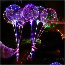 Decoração de festa LED decorativo bobo balão corda luz decoração para Natal Halloween balões de aniversário ll drop entrega home gard dhgoa