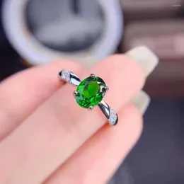 Cluster Rings Natural Diopside Ring Women's Gem Rare Noble Luxury Classic 2023 Summer Gift