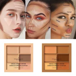 Brand 6 Cores Olhos Olhos Corretor Corretor Poto Paleta Contorndo Highlighter Bronzer Face Makeup Powder
