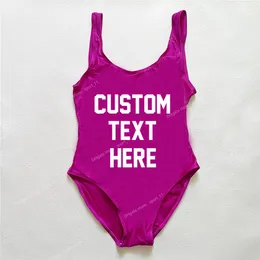 CUSTOM TEXT 2022 New One Piece Swimsuit Bikini Plus Size Bathing Suit High Cut Low Back Beachwear wholesale swimwear women SwimOne-Piece Suits Sportswear