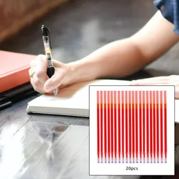 20X Fyll för erraserbar gelpenna finpunkt 0,5 mm röd ersättning påfyllning Markering av brevpapper leveranser gåva författare hem