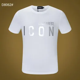 DSQ2 Icon Dsquaerd2d Mens Printed Derts T Shirts Trend Classic Fashion Trend for Simple Street Short Sleeve