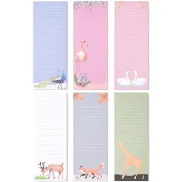 Pack Magnet Notepads for Refrigerator Grocery Shopping List, Notes, To-Do Memos, Animal Notepads, 3.5 x 9 Inches