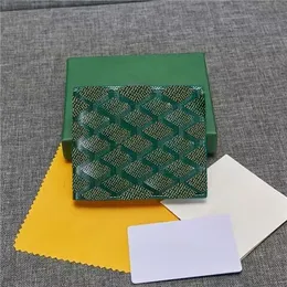 quality luxury Designer Card Top Holder Mini Wallet Genuine goya Leather purse Fashion Womens men Purses Mens Key Ring Credit Coin Mini Bag Charm Brown Canvas