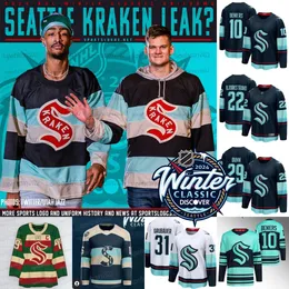 Seattle 2023-24 Winter Classic Kraken Jersey Matty Beniers Jared McCann Brandon Tanev Eberle Philipp Grubauer Eeli Tolvanen Vince Dunn Will Borgen Matty Beniers