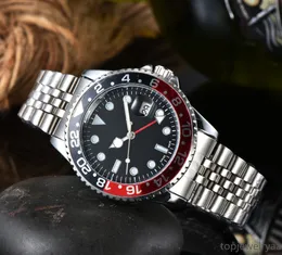 Herrklocka lyxig designer titta på 41mm svart urtavla kvarts automatisk keramisk mode klassisk rostfritt stål vattentät glöd-in-the-dark safir klocka