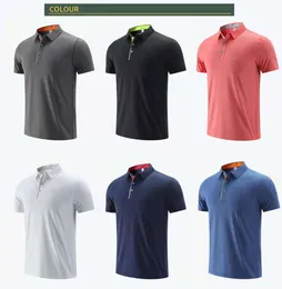 LL Outdoor Men's Polo Shirt Mens Quick Dry Sweat-wicking Short Top Male Sleeve High Quantity ventilate lu 2024