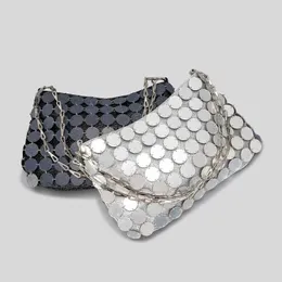 Torby wieczorowe cekiny modowe kobiety ramię shinny metalowa lady projektant torebek luksusowy torebka sparkle crossbody 2023