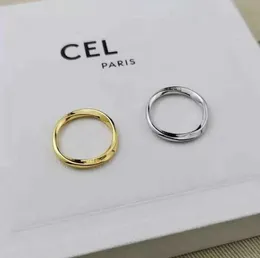 Einfache Exquisite Designer-Bandringe Einfaches dünnes Paar Minimalistisches Ins-Design Modischer Schwanz Unregelmäßiges Twist-Bague-Paar anello
