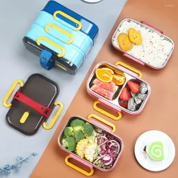 Dinnerware Sets Box Lunch Stainless Steel Bento Cutlery Insulation Outdoors Container Three-Layer Japanese Children Salad