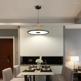 Pendant Lamps 2023 Modern Nordic Simple Chandelier LED Bar Tea Room Circular Study Bedroom Thin Dining