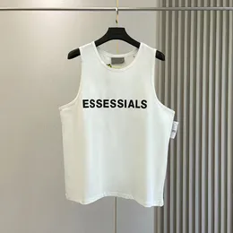 ESS Mens Tanktop T-Shirt Trend Brand Dreidimensional Schriftzug reine Baumwolldame Sport lässig losen High Street ärmellose Weste Top EU Größe 462