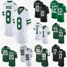 Aaron Rodgers Ahmad Sos Gardner Football Jersey Breece Hall Quincy Quinnen Williams Garrett Wilson Allen Lazard Darrelle Revis Bryce Huff Jermaine Johnson II II