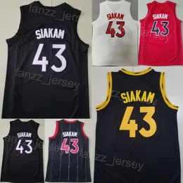 City Pascal Siakam Basketball Jersey Man Statement fick associeringsikon för sportfans Team svart röd vit färg utmärkt kvalitet broderi och sömnad