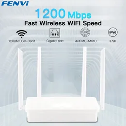 Маршрутизаторы FENVI AC1200 Wi-Fi маршрутизатор Gigabit Ethernet двухдиапазонный 2 4 ГГц 5 ГГц Беспроводная сеть Wi-Fi повторитель с антеннами 4x5 дБи для дома 231117