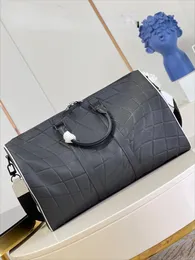 5A Luxuryc Designer Bag Edition Duffel Bag Classic 50 أمتعة السفر للرجال حقائب مصممة جلدية حقيقية للنساء حقائب اليد الكتف حقائب الكتف