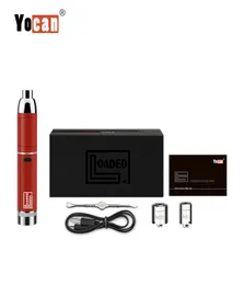 Autêntico Yocan Kit Loaded Kit Cera Concentrado 1400mAh Vape de bateria de bateria estendável Câmara de tampa magnética Quad QDC Co1891474
