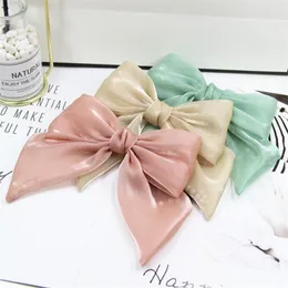 Bow Hairpin Elegant Hair Pin Vintage Top Clip Spring Clip Pannband med klipp Retro Layer Butterfly Bow for Women Ribbon Simple